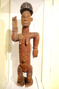 Figure of a Standing Female, perhaps Punu or Lumbo, perhaps Bessala, Plateaux department, Republic of the Congo, 19th century, wood, pigment - Brooklyn Museum - Brooklyn, NY - DSC08525