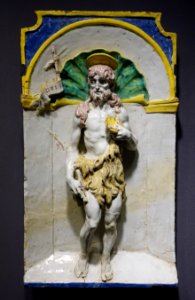 Figure of St. John the Baptist, Della Robbia studios, Italy, Florence, late 1400s, ceramic - Museum of Anthropology, University of British Columbia - DSC09012