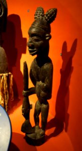 Figure with rifle and calabash, Bamum - Glenbow Museum - DSC00218