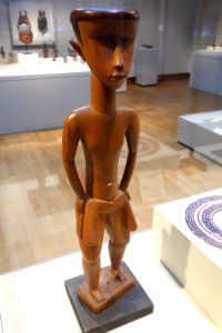 Figure with Elaborate Bustle, Guinea-Bissau, Bissagos Islands, Bijogo people, 20th century, wood - Chazen Museum of Art - DSC01795