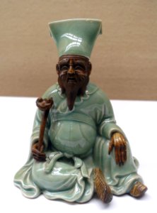Figurine, Sanda ware, by Kinkodo Kisuke, Edo period, 1800s AD, ceramic, celadon glaze - Tokyo National Museum - Tokyo, Japan - DSC09364