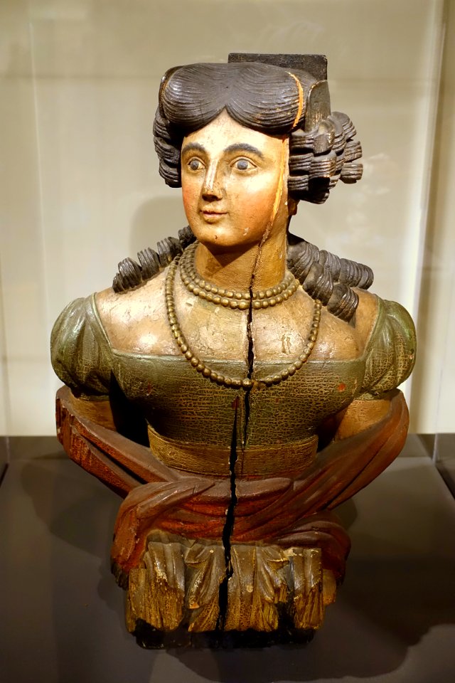Figurehead, probably New England, 1825-1850, wood, paint - Peabody Essex Museum - DSC07637