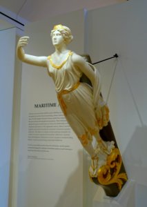 Figurehead from the ship Galatea, artist unknown, United States, c. 1854, wood, paint - Peabody Essex Museum - DSC06652