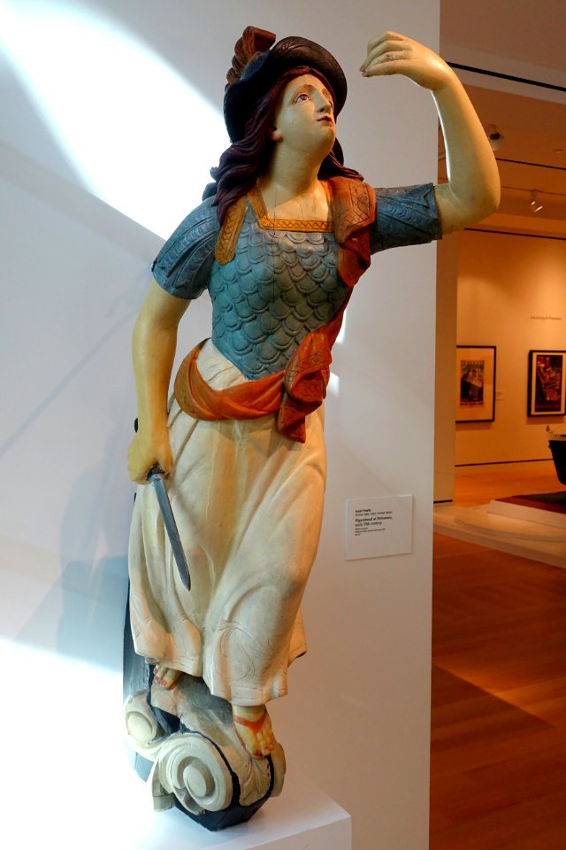 Figurehead of Britannia, by Isacc Fowle, United States, early 1800s, wood and paint - Peabody Essex Museum - DSC07267