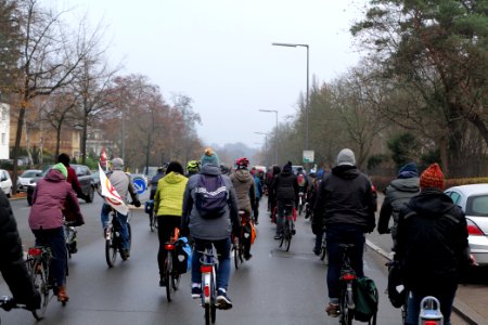 Fife years Paris agreement bicycle demonstration Berlin 2020-12-12 32