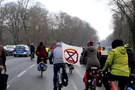Fife years Paris agreement bicycle demonstration Berlin 2020-12-12 13