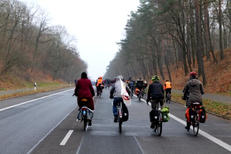 Fife years Paris agreement bicycle demonstration Berlin 2020-12-12 20