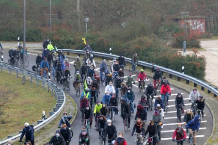 Fife years Paris agreement bicycle demonstration Berlin 2020-12-12 65