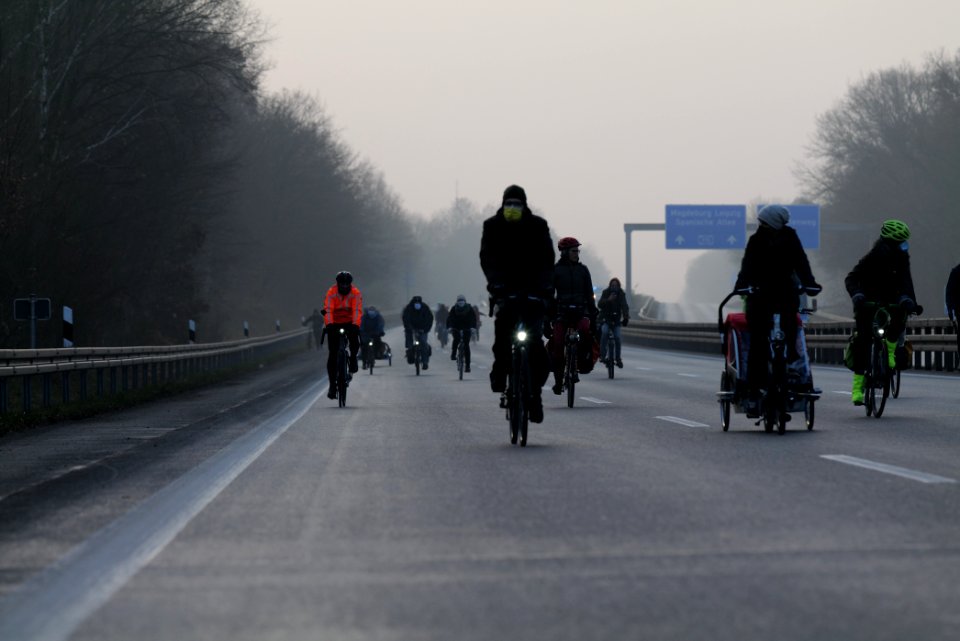 Fife years Paris agreement bicycle demonstration Berlin 2020-12-12 150