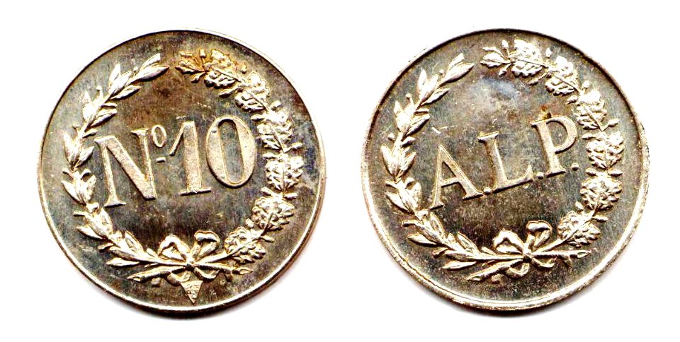 Ficha por $ 0.10 centavos de la Hacienda Tedzidz, Yucatán (01)(anverso y reverso)