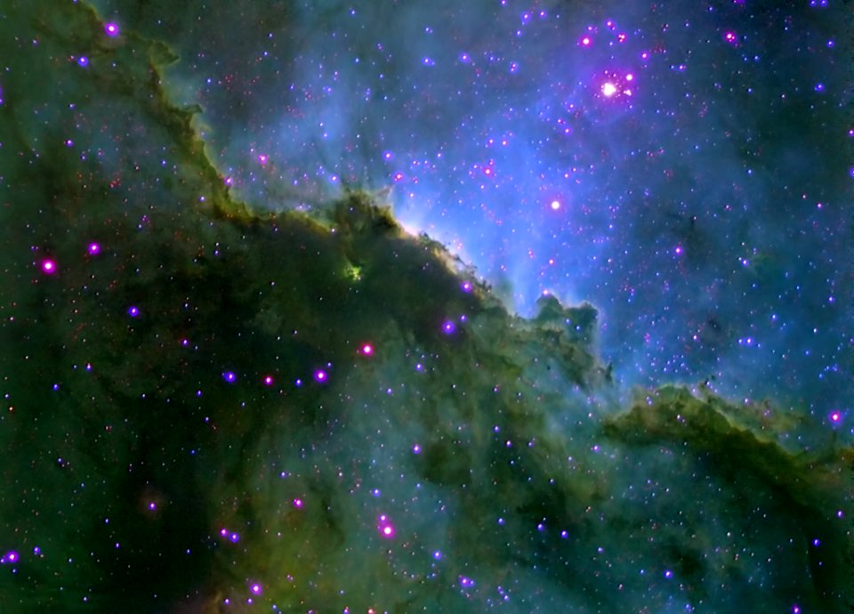 Fighting Dragons of Ara NGC 6188 in Hubble colours