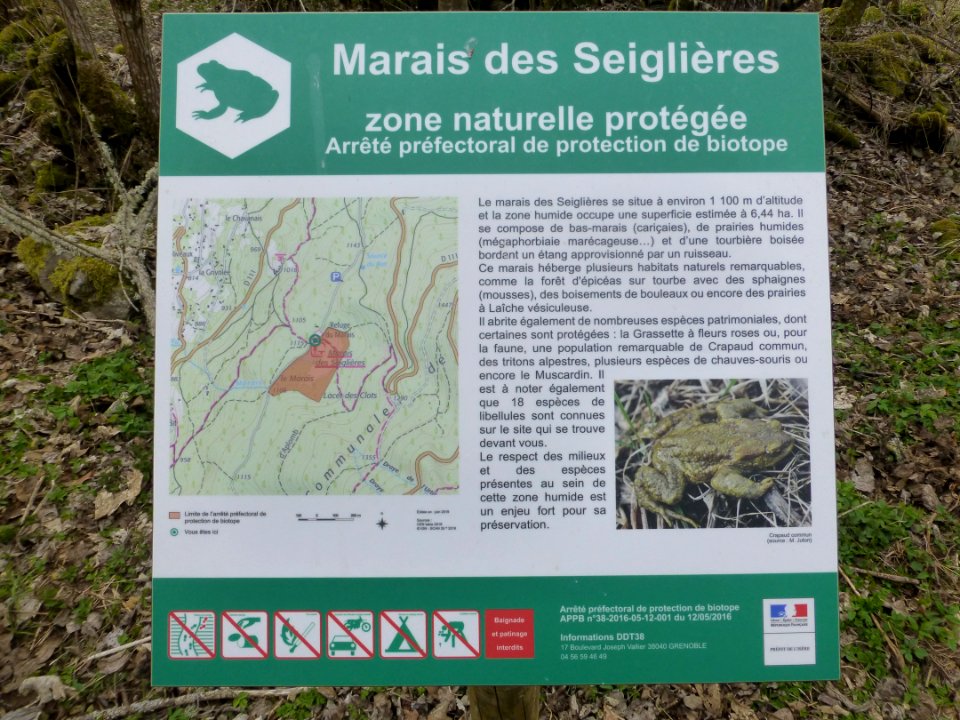 Fiche Marais des Seiglières, Uriage