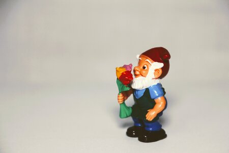 Kids surprise dwarfs garden gnomes