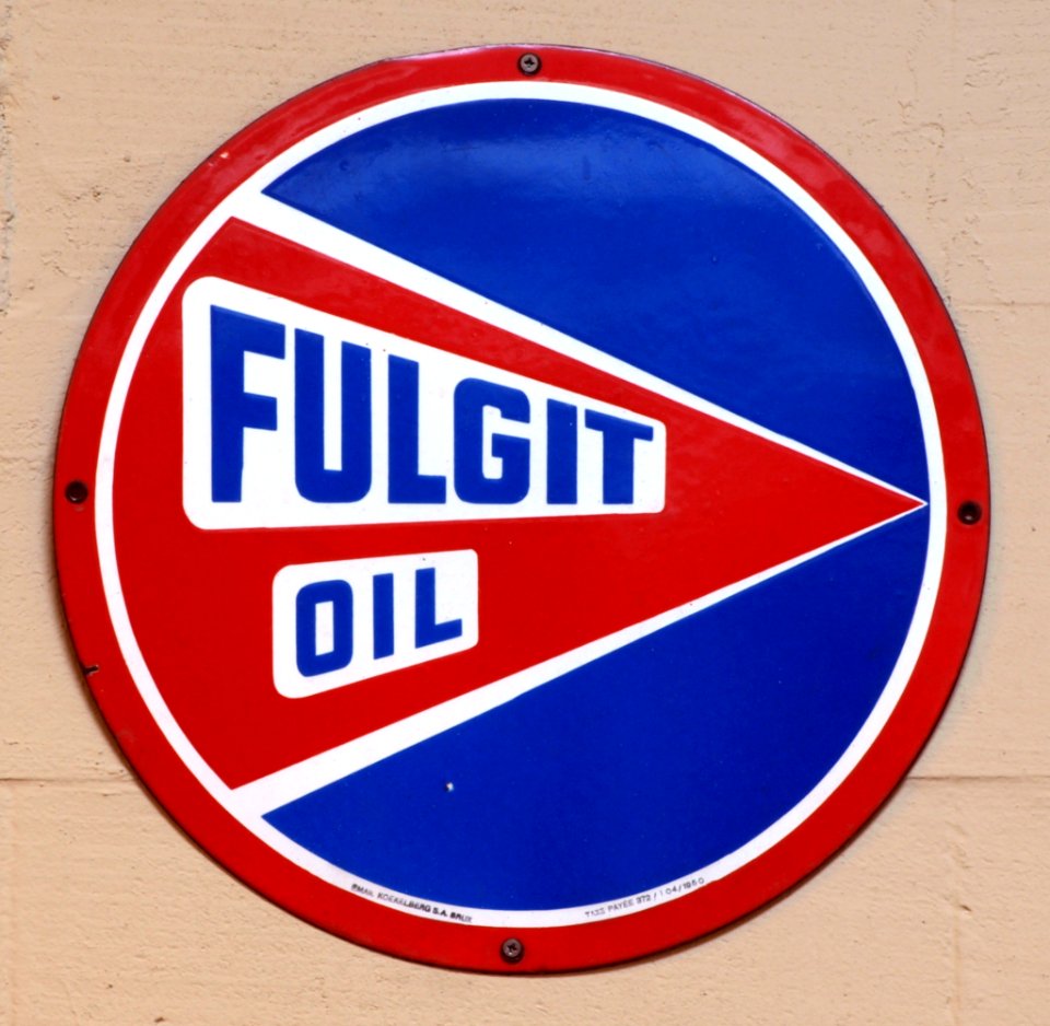 Fulgit oil enamel advert sign at the den hartog ford museum pic-080