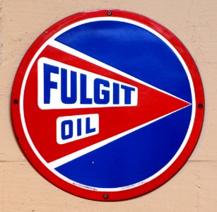 Fulgit oil enamel advert sign at the den hartog ford museum pic-080