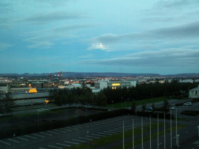 Fullmoon over Reykjavik