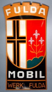 Fulda Mobil Emaille Werbeschild