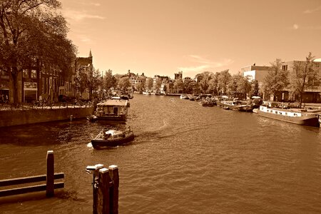 View from blauwbrug panorama dutch