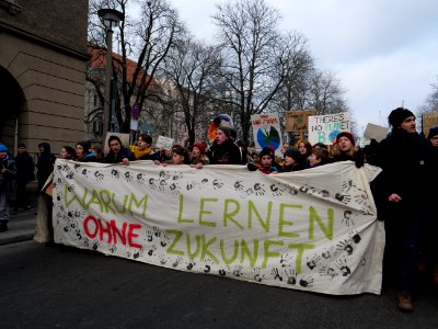 Front banner of the FridaysForFuture Demonstration 25-01-2019 Berlin 14