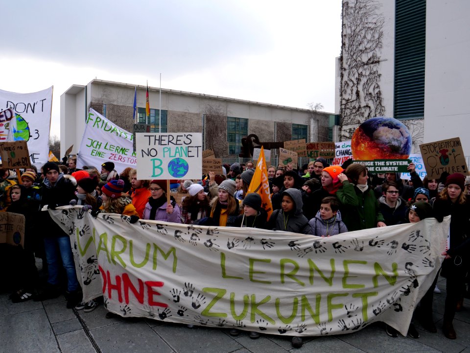 Front banner of the FridaysForFuture Demonstration 25-01-2019 Berlin 41