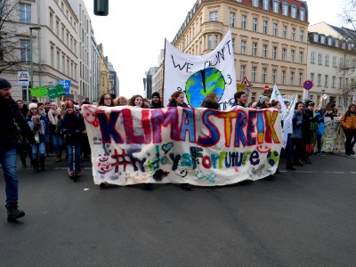 Front banner of the FridaysForFuture Demonstration 25-01-2019 Berlin 47