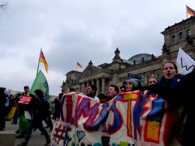 Front banner of the FridaysForFuture Demonstration 25-01-2019 Berlin 34