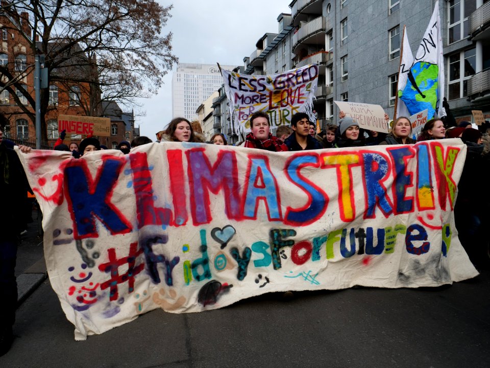 Front banner of the FridaysForFuture Demonstration 25-01-2019 Berlin 18
