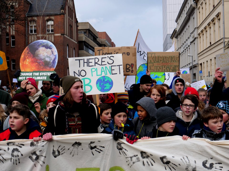 Front banner of the FridaysForFuture Demonstration 25-01-2019 Berlin 16