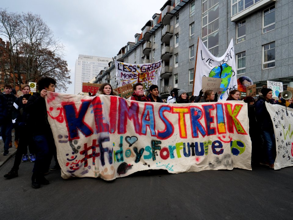 Front banner of the FridaysForFuture Demonstration 25-01-2019 Berlin 19