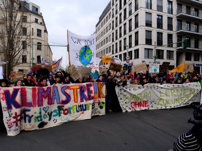 Front banner of the FridaysForFuture Demonstration 25-01-2019 Berlin 24