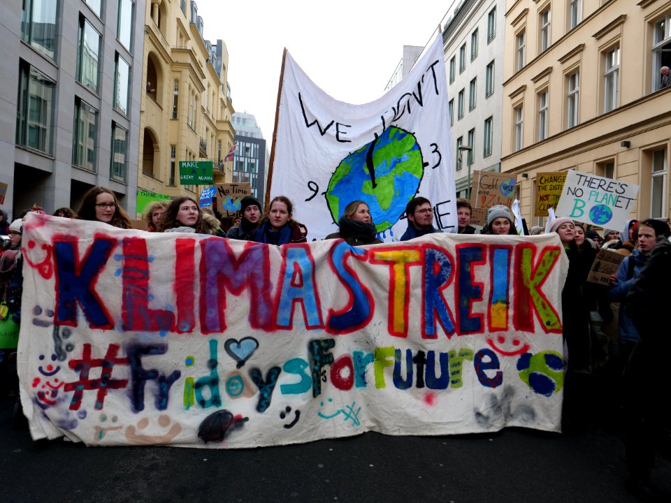 Front banner of the FridaysForFuture Demonstration 25-01-2019 Berlin 46