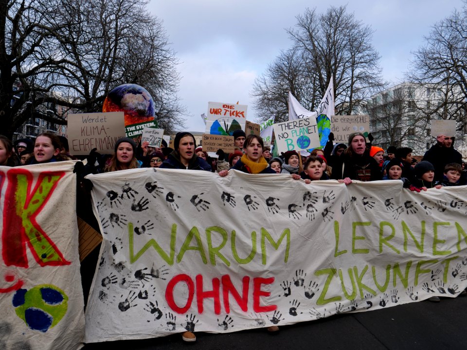 Front banner of the FridaysForFuture Demonstration 25-01-2019 Berlin 10