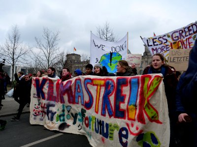 Front banner of the FridaysForFuture Demonstration 25-01-2019 Berlin 36