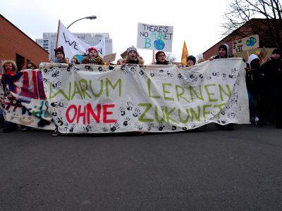 Front banner of the FridaysForFuture Demonstration 25-01-2019 Berlin 53