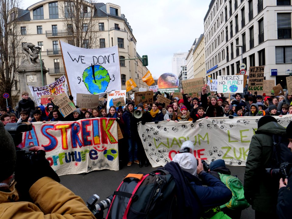 Front banner of the FridaysForFuture Demonstration 25-01-2019 Berlin 25