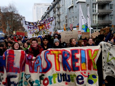 Front banner of the FridaysForFuture Demonstration 25-01-2019 Berlin 21