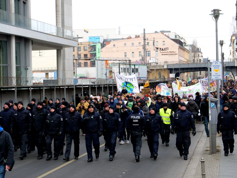 Front banner of the FridaysForFuture Demonstration 25-01-2019 Berlin 30