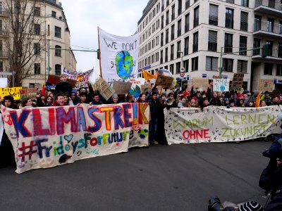 Front banner of the FridaysForFuture Demonstration 25-01-2019 Berlin 23