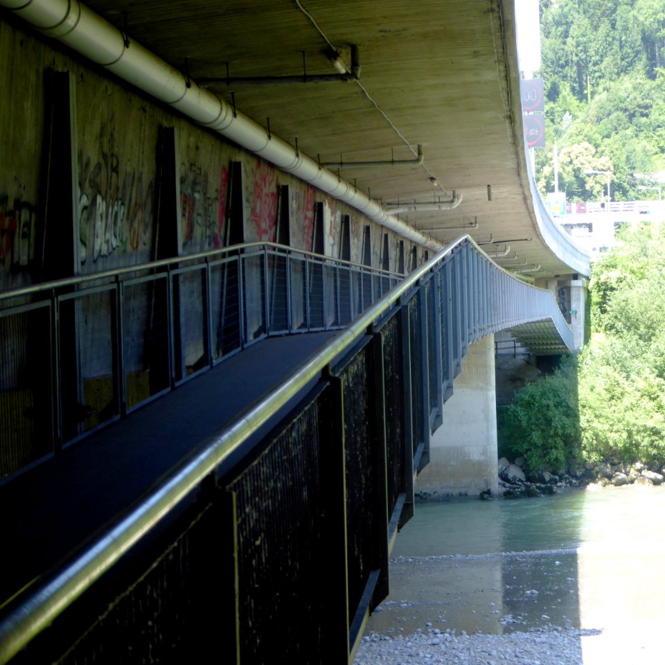 Fußgängerbrücke Bregenzer Ache unter A 14, 1