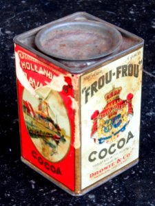 Frou-Frou cocoa, H Hamstra & Co, Droste & Co, blikje (6 ounces), origineel Hollanse Java Thee, foto 3