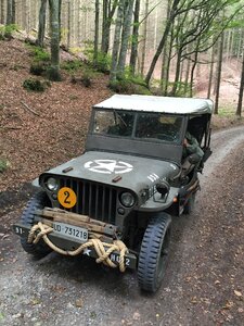 Second war military jeep photo