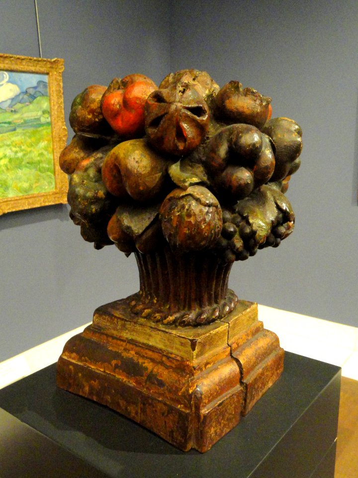 Fruit Basket (part of newel) by anonymous artisan and Paul Gauguin, 17th century and c. 1880 - Ny Carlsberg Glyptotek - Copenhagen - DSC09455