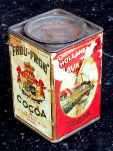 Frou-Frou cocoa, H Hamstra & Co, Droste & Co, blikje (6 ounces), origineel Hollanse Java Thee, foto 2