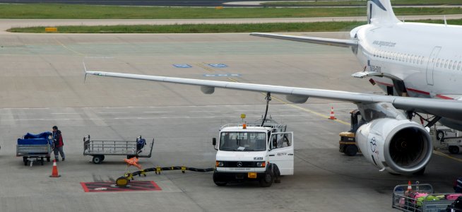 Fueling plane Athens