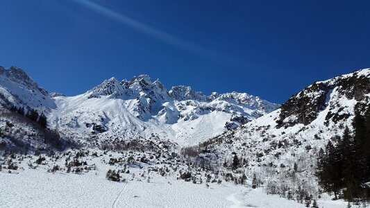 Winter snow mountains