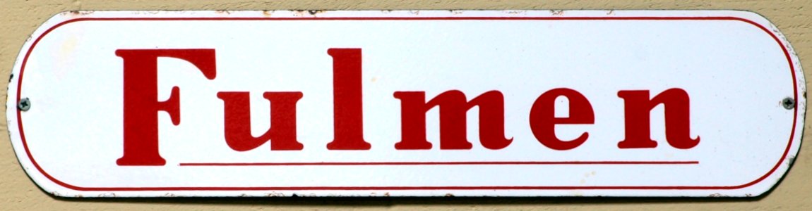 Fulmen, Enamel advert sign at the den hartog ford museum pic-034
