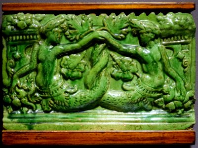 Frieze tile, Austria or Switzerland, 1500s, ceramic - Museum of Anthropology, University of British Columbia - DSC09157