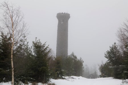 Friedrichsturm Badener Höhe with snow 2020-03-10 01