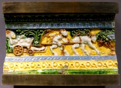Frieze tile, Germany, 1500s, ceramic - Museum of Anthropology, University of British Columbia - DSC09163