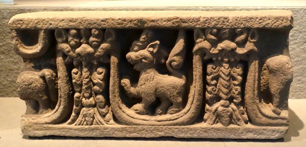 Frieze decoration, Tra Kieu, Quang Nam, 10th century AD, sandstone - Museum of Vietnamese History - Ho Chi Minh City - DSC06119
